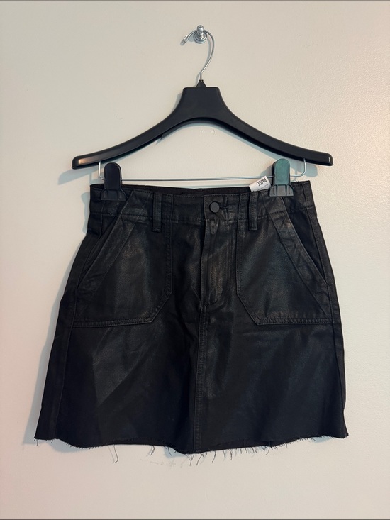 PAIGE Dresses & Skirts - Paige Coated Raw Hem Mini Skirt
